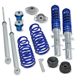 BlueLine Coilover Kit with Domcap Set suitable for Audi A3 (8L) 1.6, 1.8, 1.8T, 1.9TDi, except vehicles with four-wheel drive