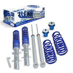 Suspension combiné fileté BlueLine Réglables - Amortisseurs filetés - Tuning Kit Complet - Qualité Allemande approprié pour Compatible av. A3 (8L), Tuning Kit Complet - Qualité Allemande