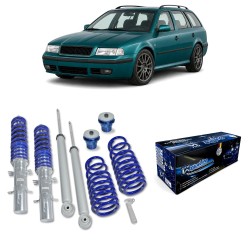 BlueLine Gewindefahrwerk passend für Skoda Octavia (1U) inkl. Kombi-Modelle 1.4, 1.6, 1.8 20V, 1.8T, 2.0, 1.9SDi, 1.9TDi Baujahr 1997 - 2004, außer Fahrzeuge mit Allradantrieb