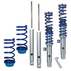 Suspension combiné fileté BlueLine Réglables - Amortisseurs filetés - Tuning Kit Complet - Qualité Allemande approprié pour Ford Focus 1 1.4/1.6/1.8/2.0/1.8TD,TDdi,TDCi Sans 2.0 RS/ Turnier 10.98-04, Tuning Kit Complet - Qualité Allemande