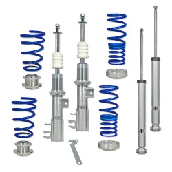 Suspension combiné fileté BlueLine Réglables - Amortisseurs filetés - Tuning Kit Complet - Qualité Allemande approprié pour Compatible av. Corsa D, 06-, Tuning Kit Complet - Qualité Allemande