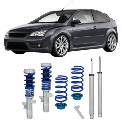 BlueLine Gewindefahrwerk passend für Ford Focus 2 1.6 Ti, 1.8,  2.0, 1.6TDCi, 1.8TDCi, 2.0TDCi und ST 2.5 Baujahr 10.2004-2010, außer Cabrio- und Turnier-Modelle