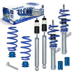 BlueLine Coilover Kit suitable for Audi A3 (8P) Sportback and Cabrio 1.4TFSi, 1.6, 1.8TFSi, 2.0, 2.0T / DSG and 1.9TDi