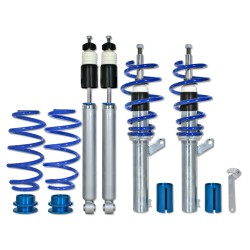 Suspension combiné fileté BlueLine Réglables - Amortisseurs filetés - Tuning Kit Complet - Qualité Allemande approprié pour Compatible av. A3 8P Sportback/ Cabrio 1.9TDi DSG/ 2.0TDi/ DSG Ø 50/55 mm!! Tuning Kit Complet - Qualité Allemande