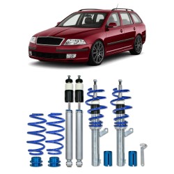 Kit Combiné Fileté Blueline approprié pour Skoda Octavia II Berline (1Z) 2004-2012, Combi (1Z5) 2005-2013 2.0 FSI, 2.0 TFSI, 1.6 TDI, 1.9 TDI, 2.0 TDI