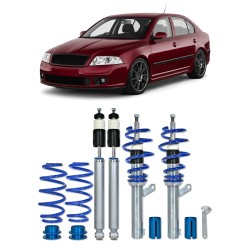 Kit Combiné Fileté Blueline approprié pour Skoda Octavia II Berline (1Z) 2004-2012, Combi (1Z5) 2005-2013 2.0 FSI, 2.0 TFSI, 1.6 TDI, 1.9 TDI, 2.0 TDI