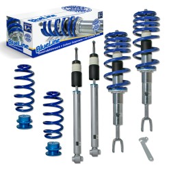 BlueLine Coilover Kit suitable for Audi A4 B6 and B7 Avant (8e) Quattro 1.8T, 3.0, 1.9TDI, 2.5TDI, except vehicles with height control or Sport-equipment