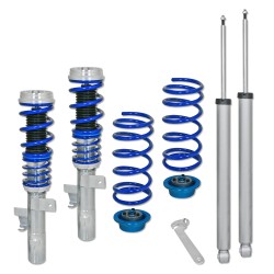 Suspension combiné fileté BlueLine Réglables - Amortisseurs filetés - Tuning Kit Complet - Qualité Allemande approprié pour Mazda 3 1.4/1.6/2.0/1.6CiTD/2.0CiTD NON pour MPS, 03-09, Tuning Kit Complet - Qualité Allemande