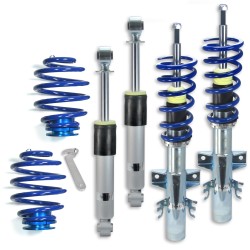 Suspension combiné fileté BlueLine Réglables - Amortisseurs filetés - Tuning Kit Complet - Qualité Allemande approprié pour Compatible av. Multivan / Bus T5 Typ 7H 2.0/ 3.2 V6/ 1.9TDi/ 2.0TDi/ BiTDi/ 2.5TDi/ 4 Motion, 03-15, Tuning Kit Complet - Qualité A