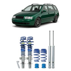 BlueLine Gewindefahrwerk passend für Skoda Fabia 6Y inkl. Kombi-Modelle 1.2, 1.4, 1.4 TDI, 1.9SDI, 1.9TDI, 2.0 Baujahr 12.1999 - 2007