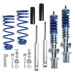 Suspension combiné fileté BlueLine Réglables - Amortisseurs filetés - Tuning Kit Complet - Qualité Allemande approprié pour Volvo 850 Incl. Kombi, 2.0i/ 2.5i/ 2.5i 20V/ 2.3i T 20V Sans AWD 91-96 (Typ LS, LW), S70/V70 2.0/ 2.4/ 2.4T/2.5/ 2.5 20V/ 2.5T/ 2.5