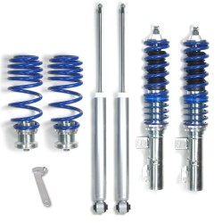 Suspension combiné fileté BlueLine Réglables - Amortisseurs filetés - Tuning Kit Complet - Qualité Allemande approprié pour Compatible av. TT 8N Coupé/Roadster 1.8/ 1.8T NON Quattro, 9.98-06,  Tuning Kit Complet - Qualité Allemande