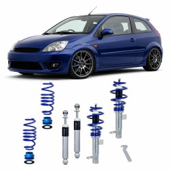 BlueLine Gewindefahrwerk passend für Ford Fiesta JH und JD 1.25, 1.3, 1.4, 1.6, 1.4TDCi, 1.6TDCi, Baujahr 11.2001 - 2008 und Ford Fiesta ST 2.0 Baujahr 11.2004 - 2008