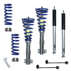 Suspension combiné fileté BlueLine Réglables - Amortisseurs filetés - Tuning Kit Complet - Qualité Allemande approprié pour Mercedes C- Klasse (W203) berline C180/ C200/ C220/ C230/ C240/ C270/ C280/ C320, 00-07, Coupé (CL203) C160/ C180/ C200/ C220/ C230