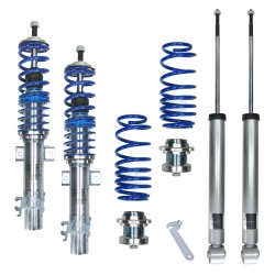 Suspension combiné fileté BlueLine Réglables - Amortisseurs filetés - Tuning Kit Complet - Qualité Allemande approprié pour Compatible av. Up 1.0 NON pour e-up, 2011-2019,  Tuning Kit Complet - Qualité Allemande