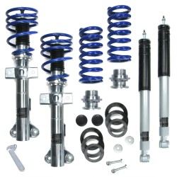 Suspension combiné fileté BlueLine Réglables - Amortisseurs filetés - Tuning Kit Complet - Qualité Allemande approprié pour Mercedes SLK R171, 200 Kompressor/ 280/ 300/ 350, 2004-2011, Tuning Kit Complet - Qualité Allemande