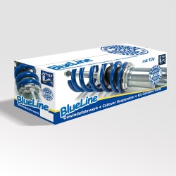 Suspension combiné fileté BlueLine Réglables - Amortisseurs filetés - Tuning Kit Complet - Qualité Allemande approprié pour Ford Focus 3 (DYB), 2010-, NON Pour Turnier/ ST, Tuning Kit Complet - Qualité Allemande