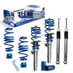 Suspension combiné fileté BlueLine Réglables - Amortisseurs filetés - Tuning Kit Complet - Qualité Allemande approprié pour Skoda Octavia (5E) Limo/ Kombi 1.6 TDI/ 1.6 TDI (GreenLine)/ 1.8TSI/ 2.0 TSI/ 2.0 TDI, 2012-, (Achslast VA 1080 kg) Que pour Arriér