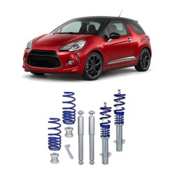 Blueline Coilover Kit suitable for Citroen C3 1.2THP/ 1.4VTi/ 1.6 Racing/ 1.6THP/ 1.6VTi/ 1.4HDi/ 1.6 BlueHDi/ 1.6HDi, year 2010-2017, for  51mm front strut only
