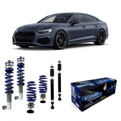 Blueline Coilover Kit suitable for Audi A5 (F5) Sportback/ Coupe for front strut diameter  48,6 mm and 53 mm ( adapter ), year 2015-, not for electric damper system