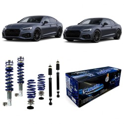 Blueline Coilover Kit suitable for Audi A5 (F5) Sportback/ Coupe for front strut diameter  48,6 mm and 53 mm ( adapter ), year 2015-, not for electric damper system