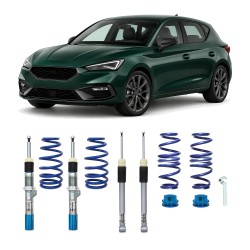 BlueLine Gewindefahrwerk passend für Leon IV (KL) Bauj.2020 - passend für  Seat Leon IV (KL) 2020-, (Achslast VA 1035 kg) nur passend bei HA Verbundlenker (Torsion), Gewinde/ Feder