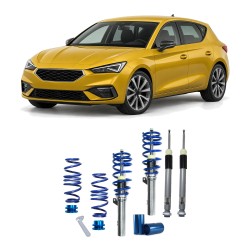 BlueLine Gewindefahrwerk passend für Leon IV (KL) 2020 - HA Mehrlenker Multilink passend für Seat Leon IV (KL) 1.5 TSI/ 2.0 TSI/ 2.0 TDI, 2020-, (Achslast VA 1100 kg) nur passend bei HA Mehrlenker (Multilink), Gewinde/ Feder