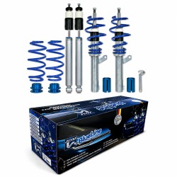 BlueLine Gewindefahrwerk HA Mehrlenker (Multilink) passend für Audi A3 (8V), S3, RS3 1.8 TFSI, 2.0 TFSI, 2.0 TFSI (S3), 2.5 TFSI (RS3), 1.6TDI, 2.0 TDI, 30 TFSI, 35 TFSI, 40 TFSI, 30 TDI, 2012-2020, Ø 50/55 mm!! (Achslast VA 1160 kg) nur passend bei HA Me
