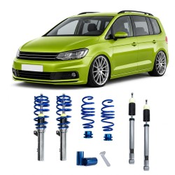 BlueLine Gewindefahrwerk HA Mehrlenker (Multilink) passend für VW Touran (1T) 1.0 TSI, 1.2 TSI, 1.4 TSI, 1.5 TSI, 2015-, Ø 50/55 mm!! (Achslast VA 1160 kg) nur passend bei HA Mehrlenker (Multilink), Gewinde/ Feder