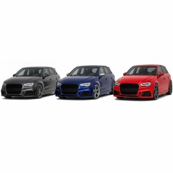 BlueLine Gewindefahrwerk passend für A3 (8V) S3 RS3 HA Mehrlenker (Multilink) passend für Audi A3 (8V), S3, RS3, 2012-2020, Ø 50/55 mm!! (Achslast VA 1200 kg) nur passend bei HA Mehrlenker (Multilink), Gewinde/ Feder
