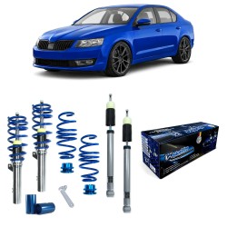 BlueLine Coilover Kit suitable for Skoda Octavia (5E), year 2012-2020, Ø 50/55 mm!!  ( axle load FA 1200kg ) only for multilink rear suspension
