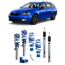 BlueLine Coilover Kit suitable for Skoda Octavia (5E), year 2012-2020, Ø 50/55 mm!!  ( axle load FA 1200kg ) only for multilink rear suspension