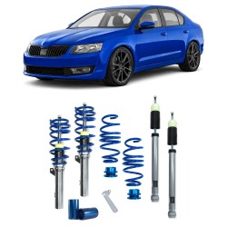 BlueLine Coilover Kit suitable for Skoda Octavia (5E), year 2012-2020, Ø 50/55 mm!!  ( axle load FA 1200kg ) only for multilink rear suspension