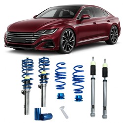 BlueLine Coilover Kit suitable for VW Arteon (3H) 2.0 TSI 4Motion (200KW/ 206KW), 2.0 TSI 4Motion R, 2.0 TDI 4Motion (140KW/ 147KW/ 176KW), year 2017-, Ø 50/55 mm!!  ( axle load FA 1200kg ) only for multilink rear suspension