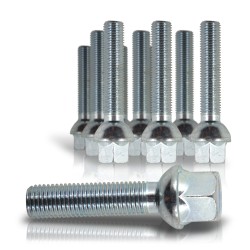 10 x Wheel bolts, ball seat, M12x1,5 different lengths