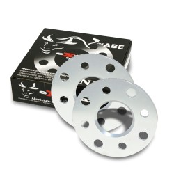 Cales Elargisseurs de voies 10mm (paire) - 5mm (épaisseur par Cale) Entraxe 4/100/108, Alésage central 57,1 mm approprié pour Audi/BMW/Seat/Skoda/VW