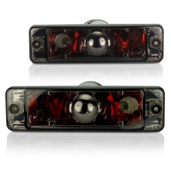 Front indicators, built-in position light, clear/black suitable for VW Golf year -07/89