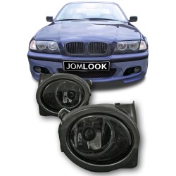 Feux anti-brouillard, rond, entourage inclu, face lisse fumée approprié pour BMW E46 M3 Mod.1998- 2007 et E39 M5 Mod 1998-2005