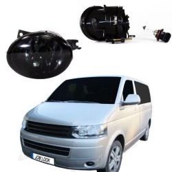 Nebelscheinwerfer Satz schwarz smoke für T5  alle Faceliftmodelle 09-15 passend für VW T5 Transporter/Multivan/Pritsche (Bus,Kasten) nur Facelift ab Bauj.09/2009-2015