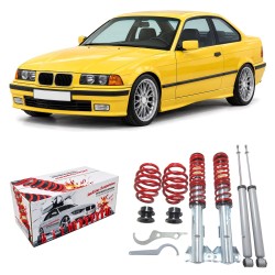 Redline Gewindefahrwerk passend für BMW E36 4 und 6 Zylinder inkl. Touring-Modelle Baujahr 6.1992 - 2000