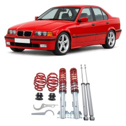 Redline Gewindefahrwerk passend für BMW E36 4 und 6 Zylinder inkl. Touring-Modelle Baujahr 6.1992 - 2000