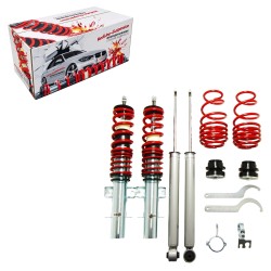 suspension combiné fileté Redline - Amortisseurs filetés / filetés - Qualité Allemande. approprié pour Audi A1 8X 1.2 TFSI/ 1.4 TFSI/1.6 TDI/ 2.0 TDI, 2010-