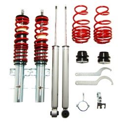 suspension combiné fileté Redline - Amortisseurs filetés / filetés - Qualité Allemande. approprié pour Audi A1 8X 1.2 TFSI/ 1.4 TFSI/1.6 TDI/ 2.0 TDI, 2010-