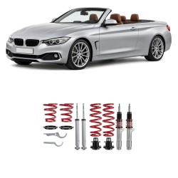 Redline Coilover Kit suitable for BMW 4er (F32/ F33/ F36), 418/ 420/ 425/ 428/ 430/ 435, 2013-, not for models with electronic damper control on the rear, not for xDrive