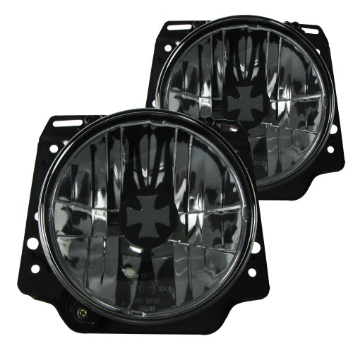 Headlights in Iron Cross Design suitable for VW  Golf 2