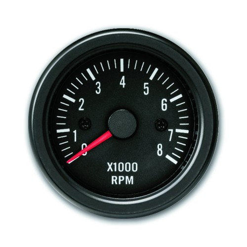 Gauge, RPM gauge, 0~8.000RPM, black, Ø52mm