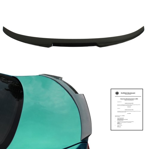 Rear Spoiler lip, black glossy suitable for BMW 5 series F10 2010-2017
