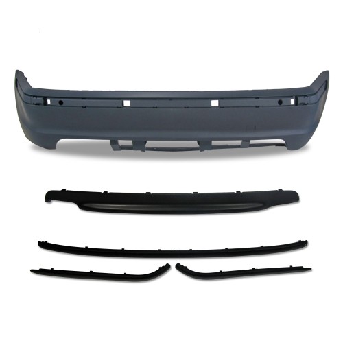 Rear bumper in sports design suitable for BMW 3er E46 4-doors year 5.1998 - 2005