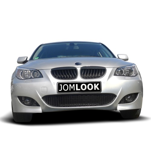 Front bumper in sports design with PDC markings suitable for BMW 5er E60 Limousine year 07.2003 - 03.2007 and E61 Touring year 06.2004 - 03.2007