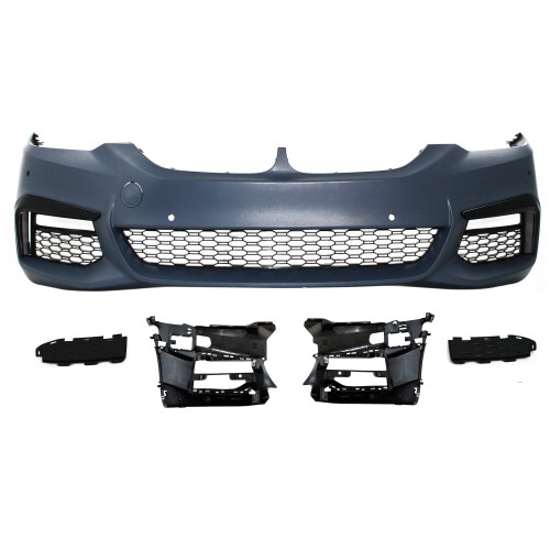 Front bumper in sports design with PDC holes suitable for , BMW G30 G31 Bj. 2017-